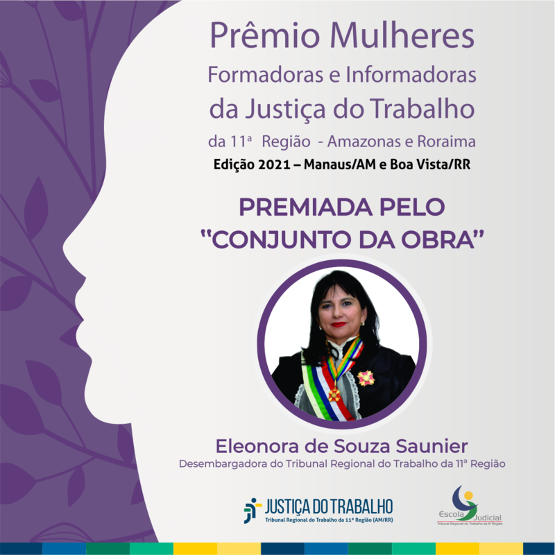Prêmio Mulheres Formadoras e Informadoras da Justiça do Trabalho da 11ª Região 6