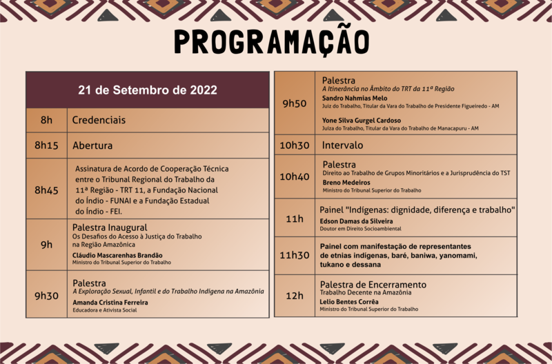 SEMINÁRIO ACESSO À JUSTIÇA NA AMAZÔNIA programação