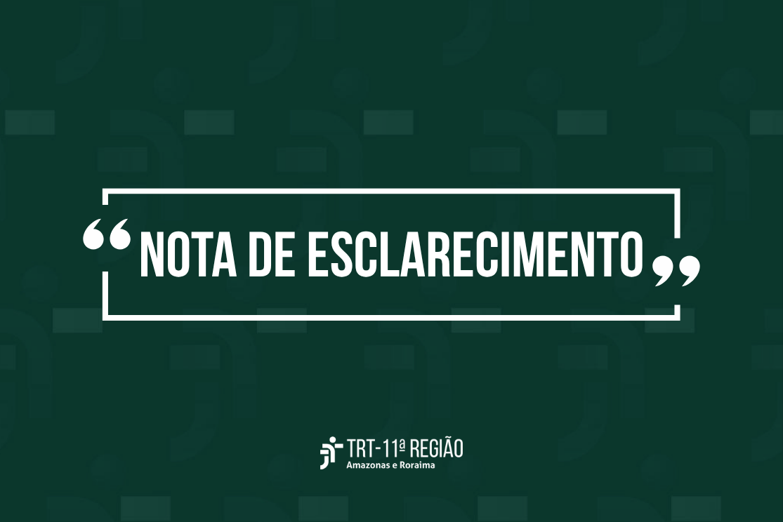 Nota de Esclarecimento Portal
