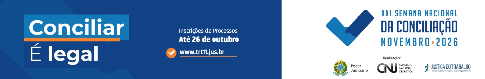 banner para Semana Nacional da Conciliação