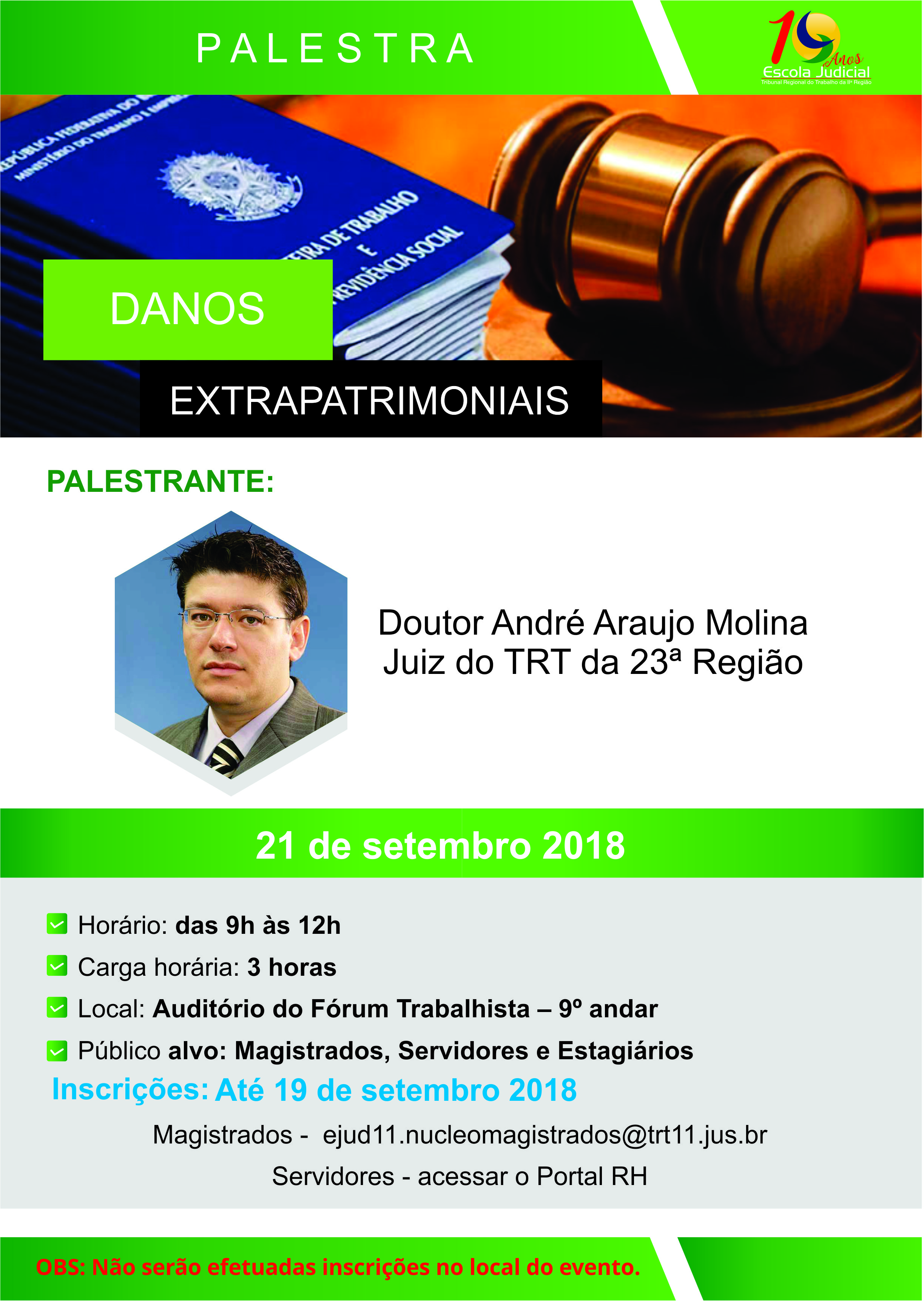 PALESTRA DANOS EXTRAPATRIMONIAIS