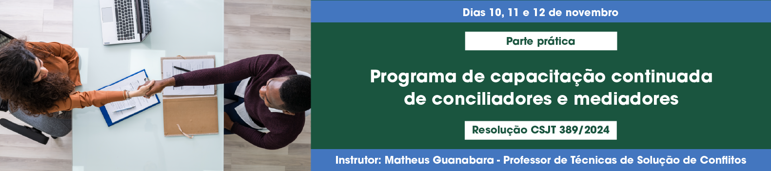 Programa de capacitação continuada de conciliadores e mediadores